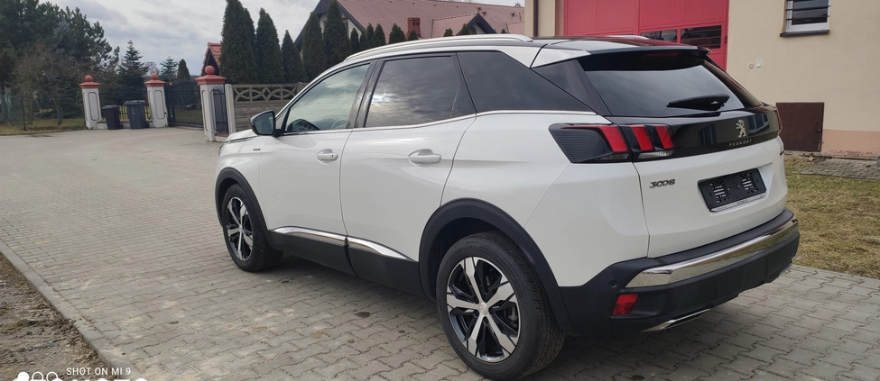 Peugeot 3008 cena 83900 przebieg: 54000, rok produkcji 2019 z Września małe 172